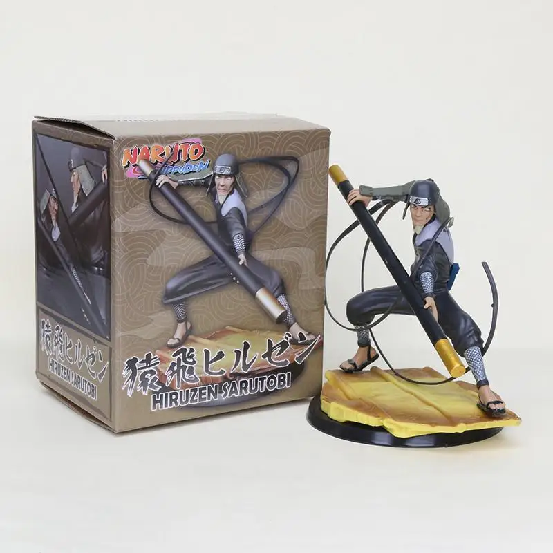 Hiruzen box Драгоценный камень Наруто Shippuden фигурка Наруто Хьюга Хината Hyuga мягко шаг близнец Львы кулак Jiraiya Minato Saruka ПВХ Модель игрушки - Цвет: Hiruzen box