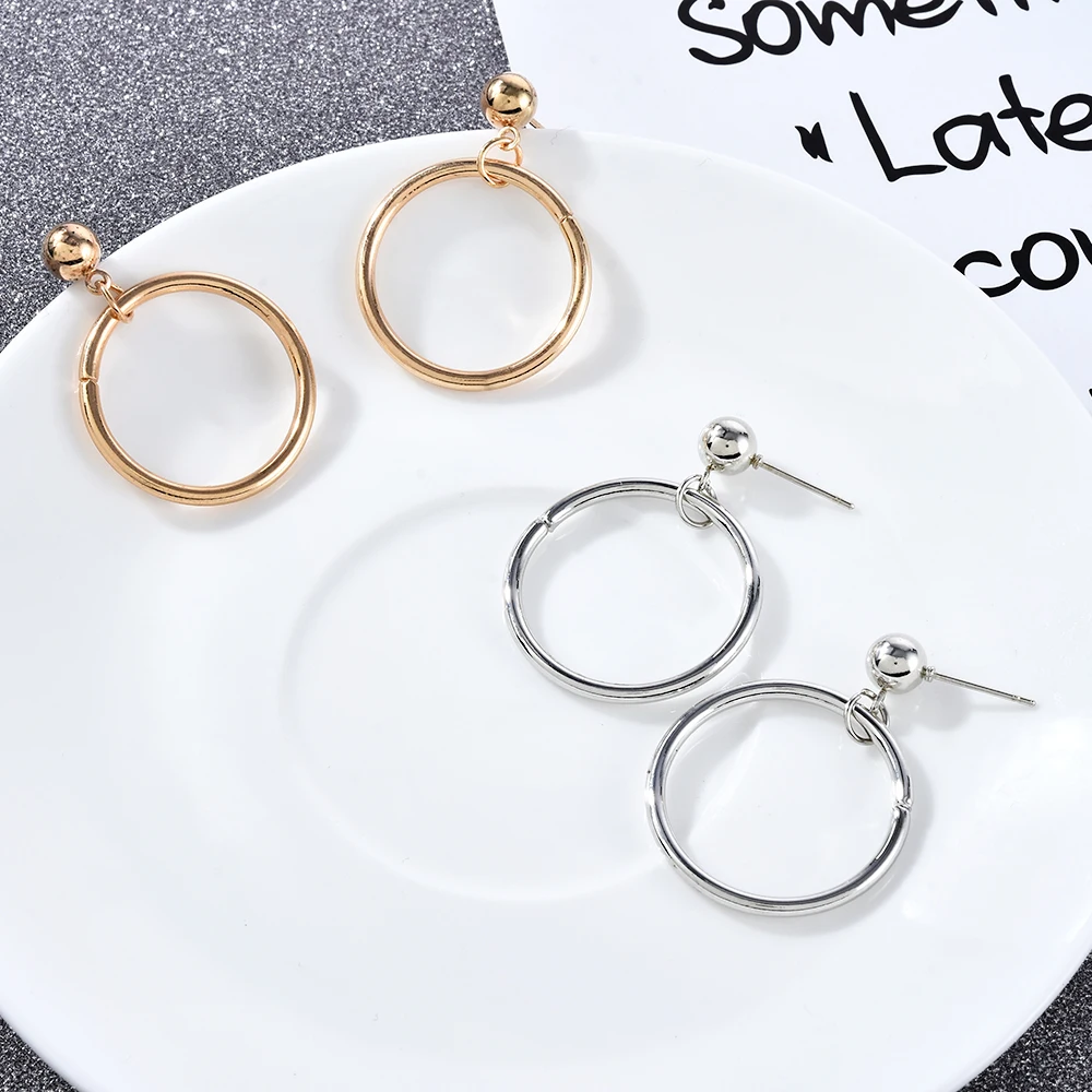 Лидер продаж Большие Круглые Гладкие большие кольца новые модные простые