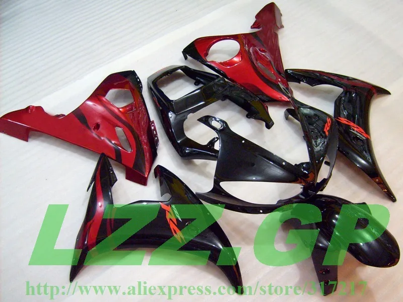 

Red black compression mold ABS fairings for Yamaha YZF-R6 03-05 YZF R6 03 04 05 YZF 600 R6 2003 2004 2005 fairing parts