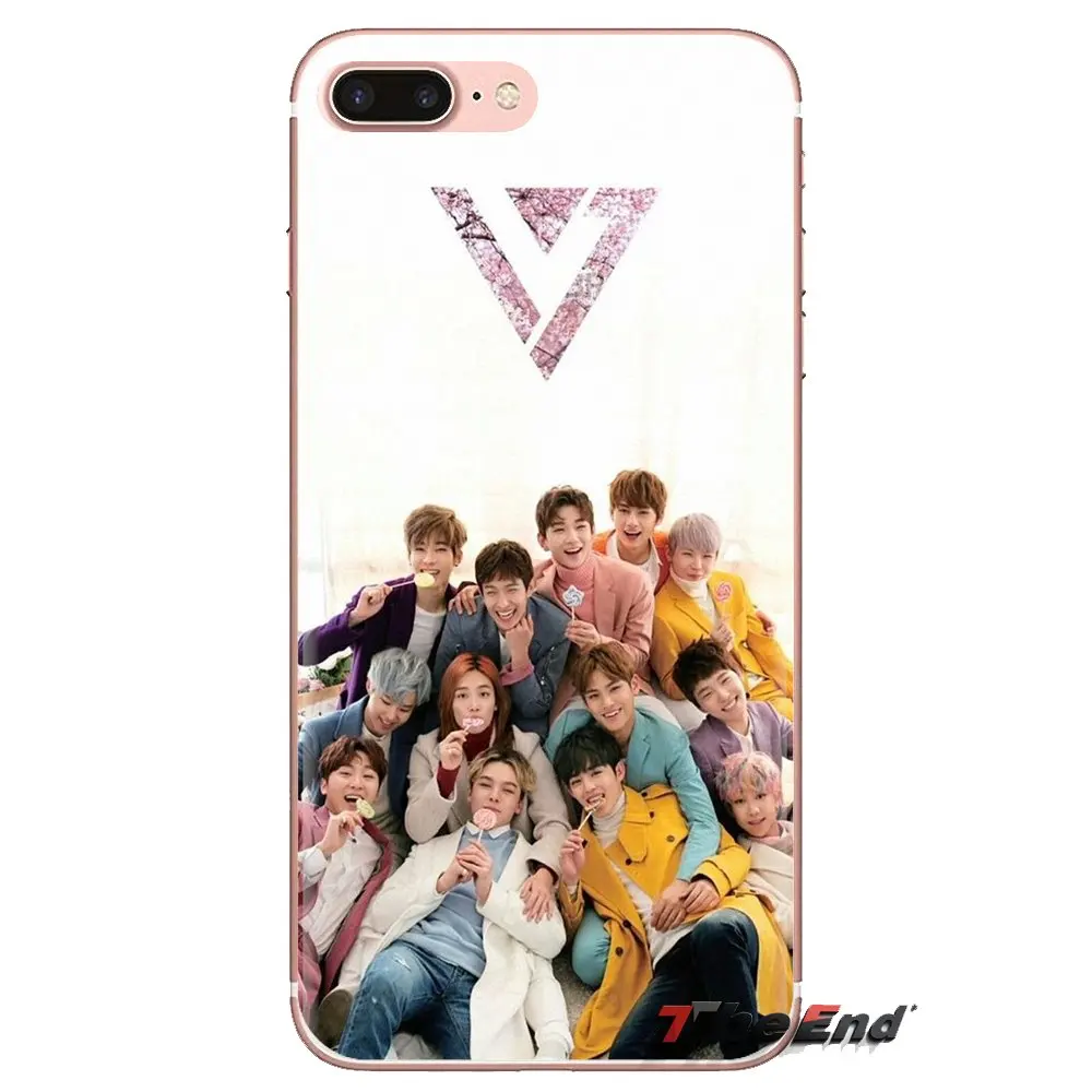 Transparent Soft Cases Covers For iPod Touch Apple iPhone 4 4S 5 5S SE 5C 6 6S 7 8 X XR XS Plus MAX KPop Seventeen Logo |