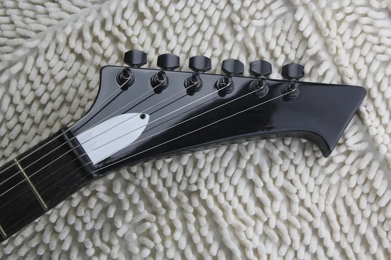 Глянцевая черная электрическая гитара KSG snakebyte james hetfield подставка из розового