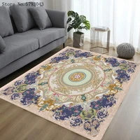 european pattern area carpet 3d print luxury home flowers large carpet non slip golden chain floor carpet for living room rug