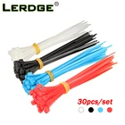 Аксессуары для 3D-принтера LERDGE, инструменты, самоблокирующиеся Нейлоновые кабельные стяжки, пластиковые цветные черные белые синие красные стяжки на молнии, 30 шт.