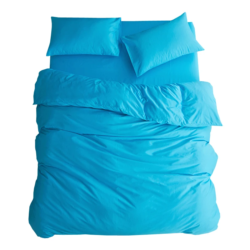 

Tianlan cotton pure cotton 100% dark blue solid color bed sheet quilt cover quilt cover three or four sets of bedding