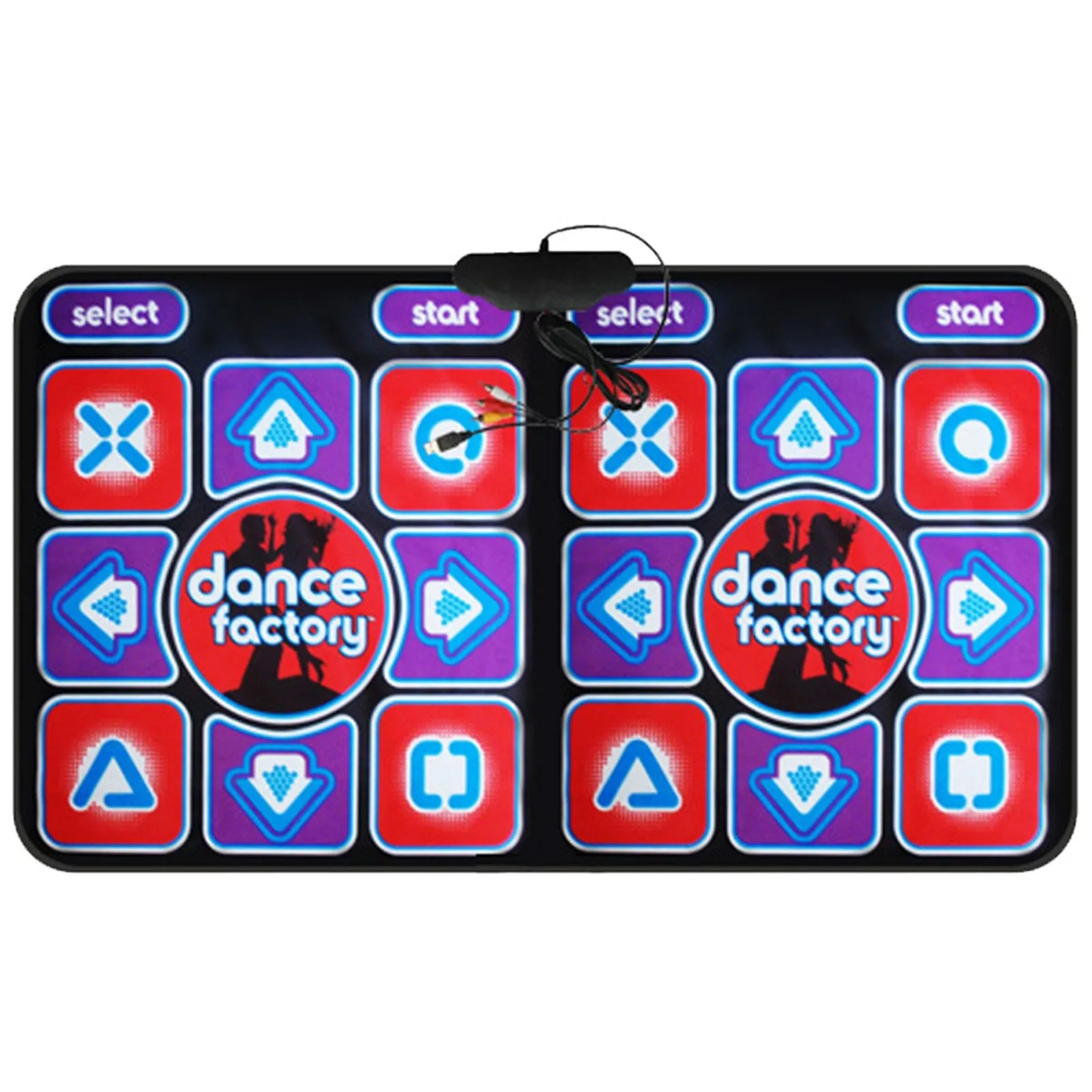 

Double Dance Mat With Led Light Non-slip Dancers Step Pads Sense Games Yoga Game Blanket Recreation And Fitness Electronic Mat#W