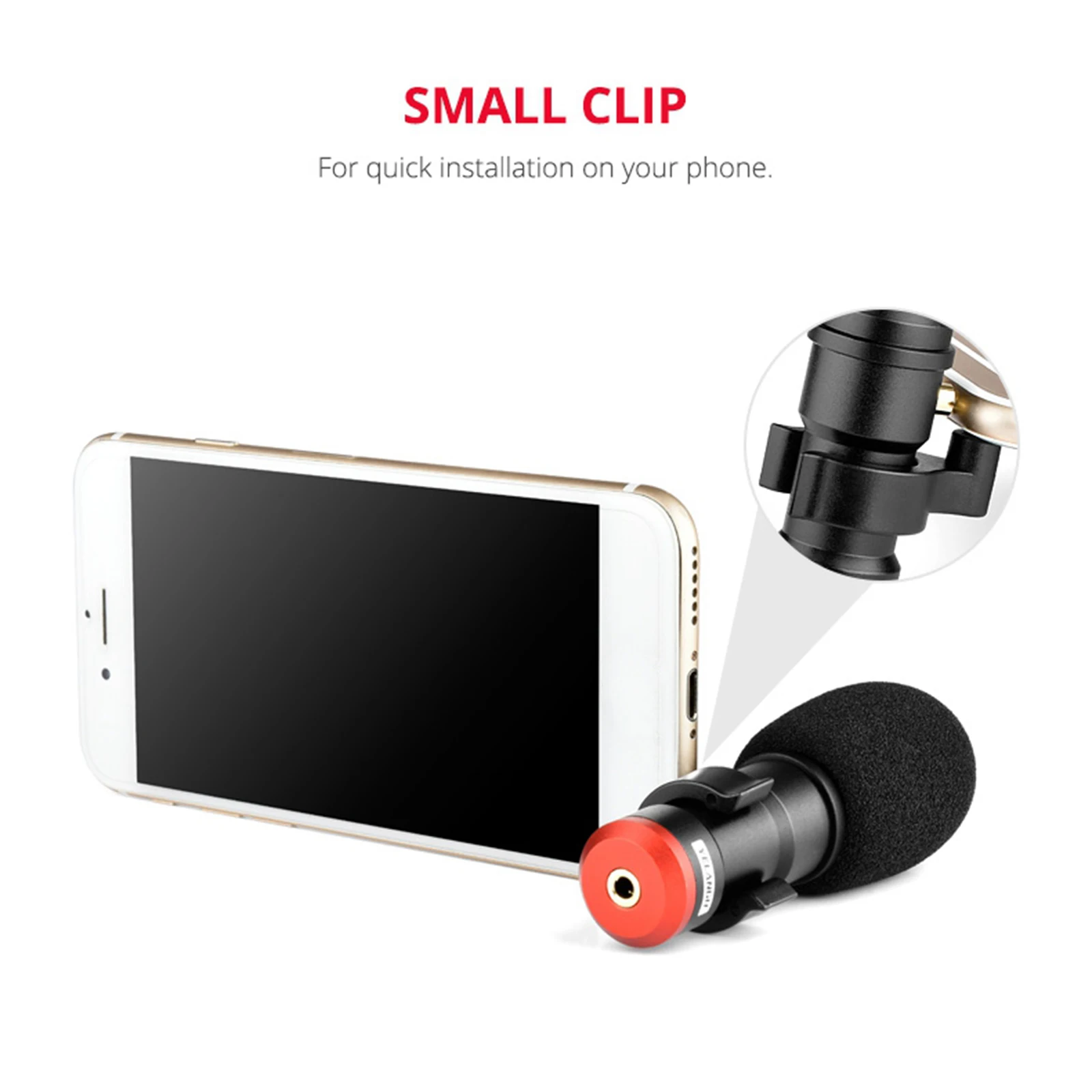 

Profession Stereo Smartphone Microphone For Video Recording Live 3.5mm Jack Mic For Phone