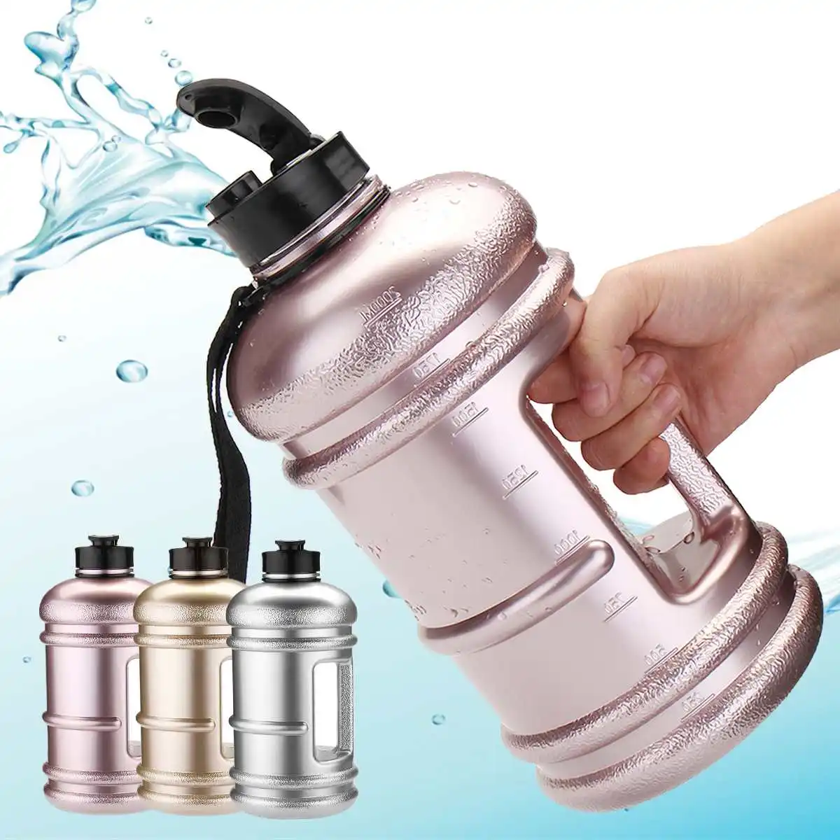 Новинка 2.2L большая емкость бутылка для воды из БФА пластиковая питьевой Лейка