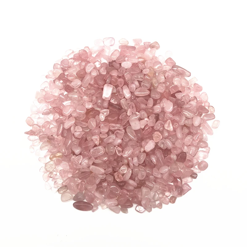 Прямая поставка 50 г натуральный розовый кварц кристалл гравий каменные чипсы