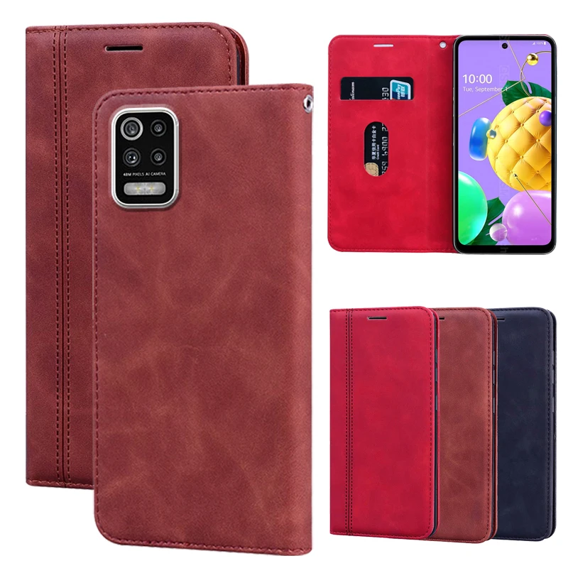 

Phone Case For LG K52 K62 Q52 Plus Cover Luxury PU Flip Leather Case LG Q52 K 52 62 чехол Protector Shell Wallet Funda Capa Bag