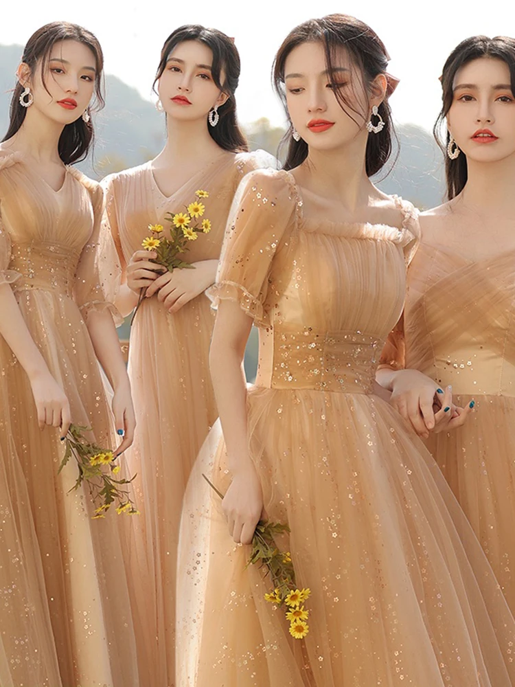 

Elegant V Neck Short Sleeve Bridesmaid Dress Classic Bandage Backless Slim A-Line Wedding Guest Dress For Wedding Party