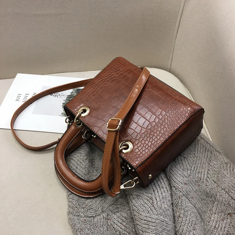 Сумка мессенджер Крокодиловая текстура женская сумка новинка 2019 Европейская и