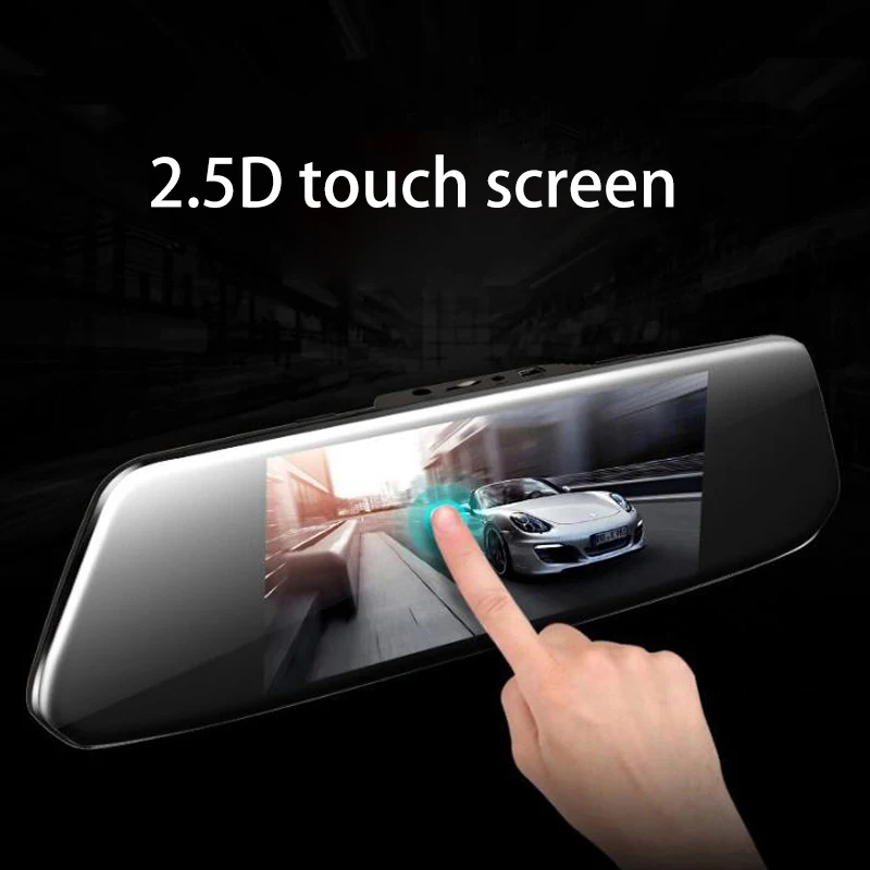 Тахограф с зеркалом заднего вида 6 86 дюйма ночное видение две линзы реверсивное