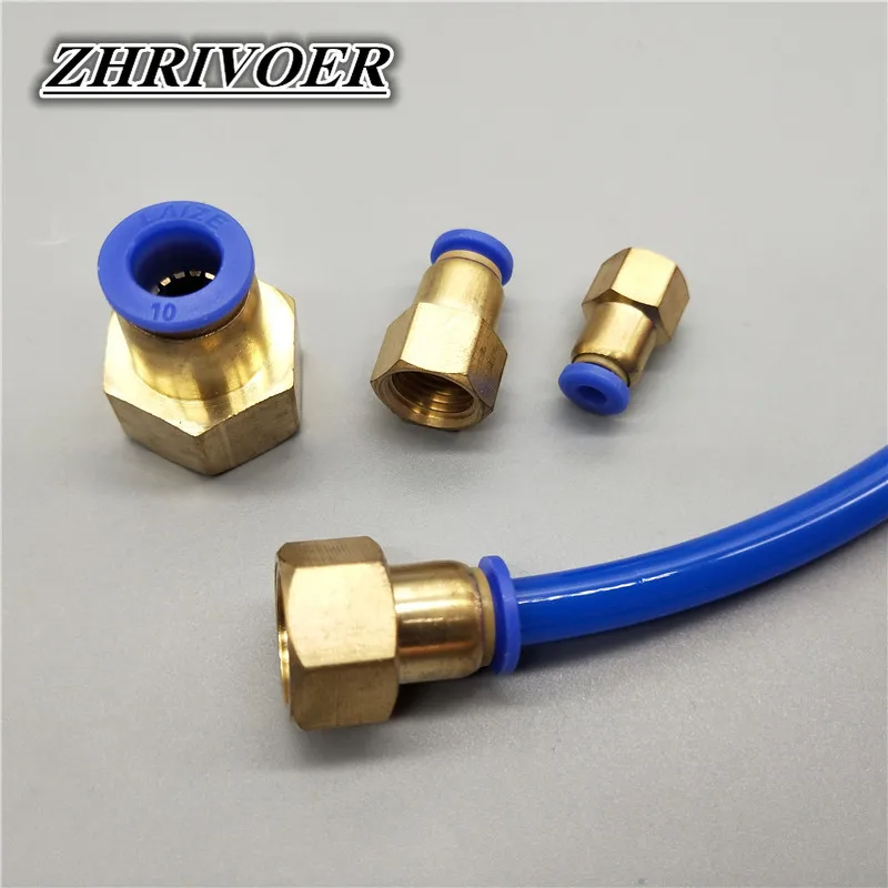 

PCF Air Pipe Fitting 4 6 8 10 12mm Hose Tube 1/8" 3/8" 1/2" BSP 1/4" Female Thread Brass Pneumatic Connector Quick Joint Fitting