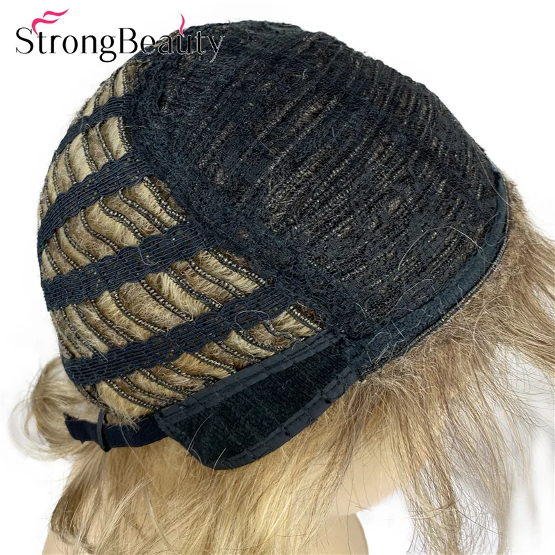 StrongBeauty Короткие вьющиеся парики мягкие волосы многослойный Shag Омбре