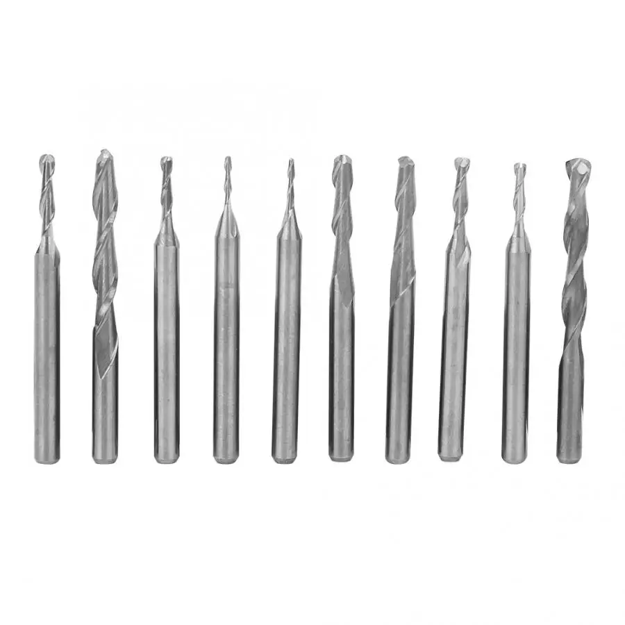 10 шт. фреза из цементированного карбида шаровая Головка спирального типа