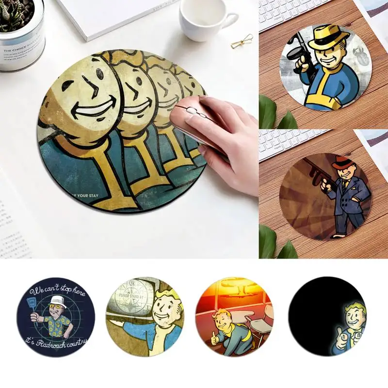 

Fallout 76 Keyboards Mat Gaming mousepad Desk Mat Comfortable Round Mouse Pad Planet Series Mat Desktop DIY Custom desk mat