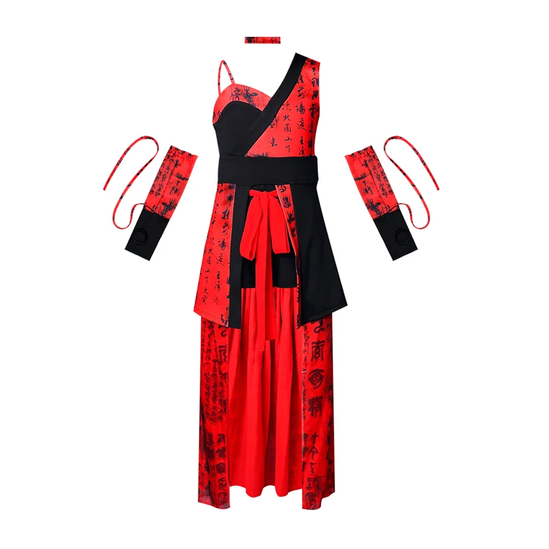 Танцор джаза в китайском стиле костюм подиума шоу праздничная одежда красные