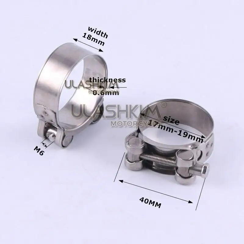 100% Новинка 17-252 мм нержавеющая сталь зажим для выхлопной трубы мотоцикла зажима