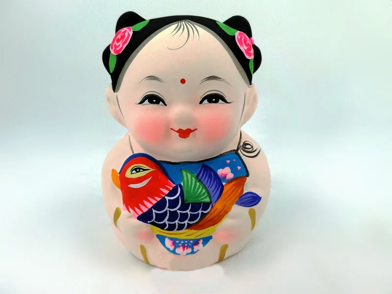 1 пара глиняных фигурок свадебный подарок Fu Art Craft Da A изысканный красивый