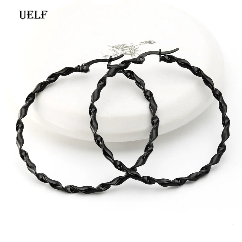 Uelf модные милые витые Серьги Корейская версия простые серьги характерные