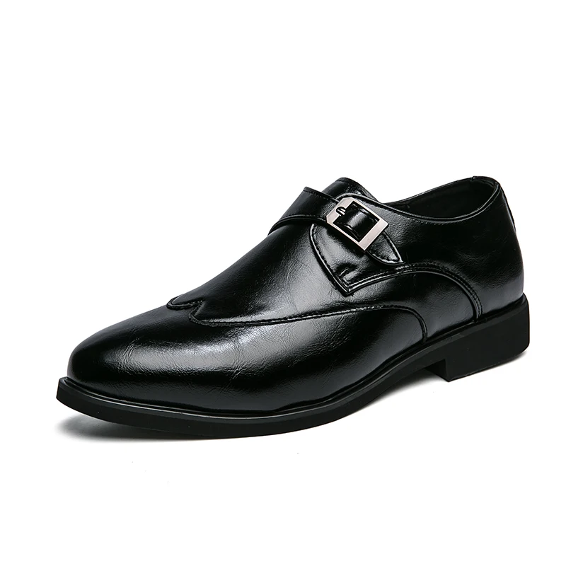 

Leather Men Casual Shoes High Quality Mens Pointed Toe Dress Shoes Formal Slip on Flats Sandals Man Black Brown Party Lofers %