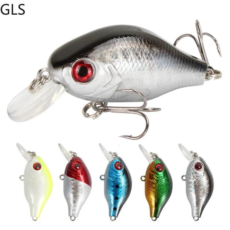 

1PCS 3D eyes Crankbait Fishing Lures Hard Bait Swimbait Artificial Bait Pesca Fishing Wobblers 5.5cm 7.6g