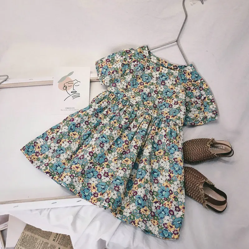 

XINYOU New Brand 2021 Summer Baby Girls Dress Young Women Floral skirt Short Frozen Clothes For Children Kids Clothing Oversized