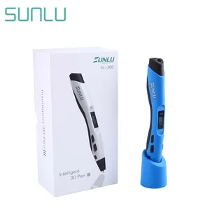 3d-ручка SUNLU SL300, умная 3d-ручка для рисования с ЖК-экраном, нить из плаАБС-пластика, инструмент для творчества, 3d-ручка синего цвета