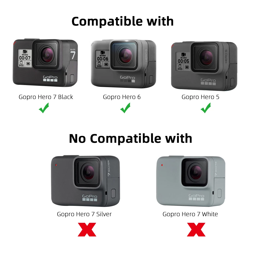 Закаленное стекло Защитное для GoPro Hero 7 Black 6 5 аксессуары защита экрана с крышкой