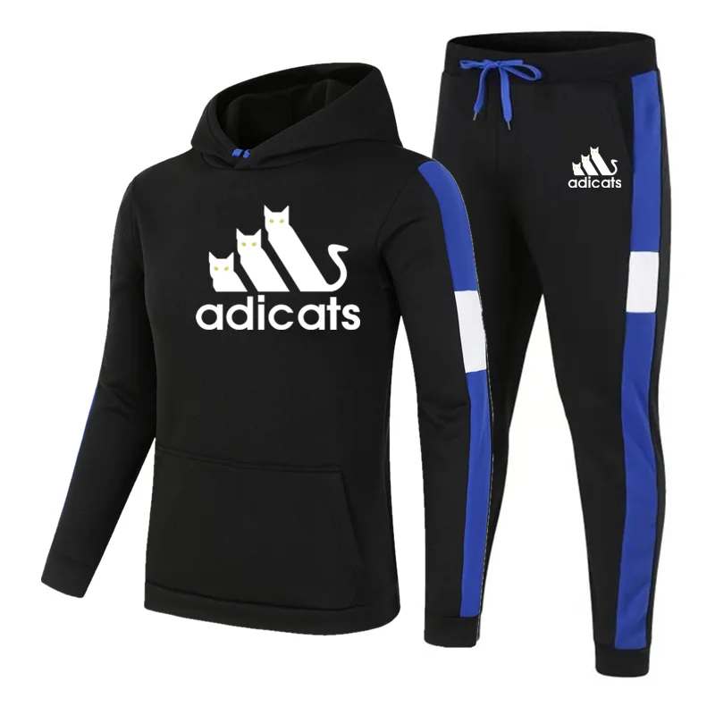 

2021 new year men's suit sportswear track suit fashion suit printing icon casual wear hoodie + pants two-piece suit