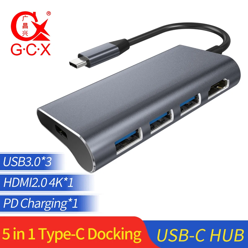 USB Type C док-станция для HDMI HUB USB-C адаптер MacBook Samsung S8/S9 Huawei Pro 5 в 1 мульти Type-C конвертер