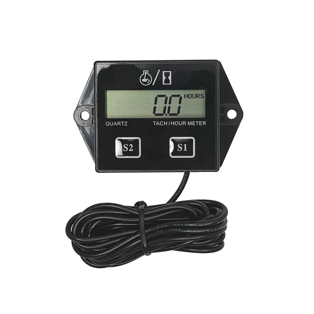 

Digital Engine Tachometer Tach Hour Meter Digital Tachometer Gauge Inductive Rpm Meter Motorcycle LCD Display For Motor Car Boat
