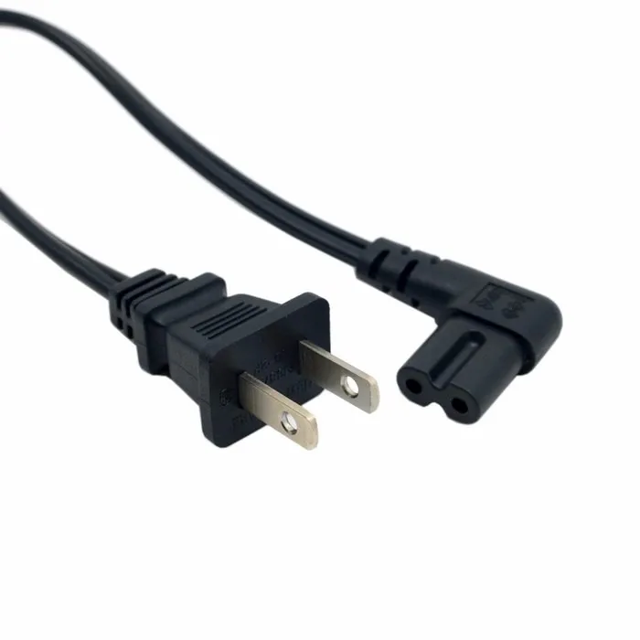 5 шт. США 2pin Мужской до 90 градусов прямоугольный IEC 320 IEC320 C7 кабель питания 1 м 100 см 3