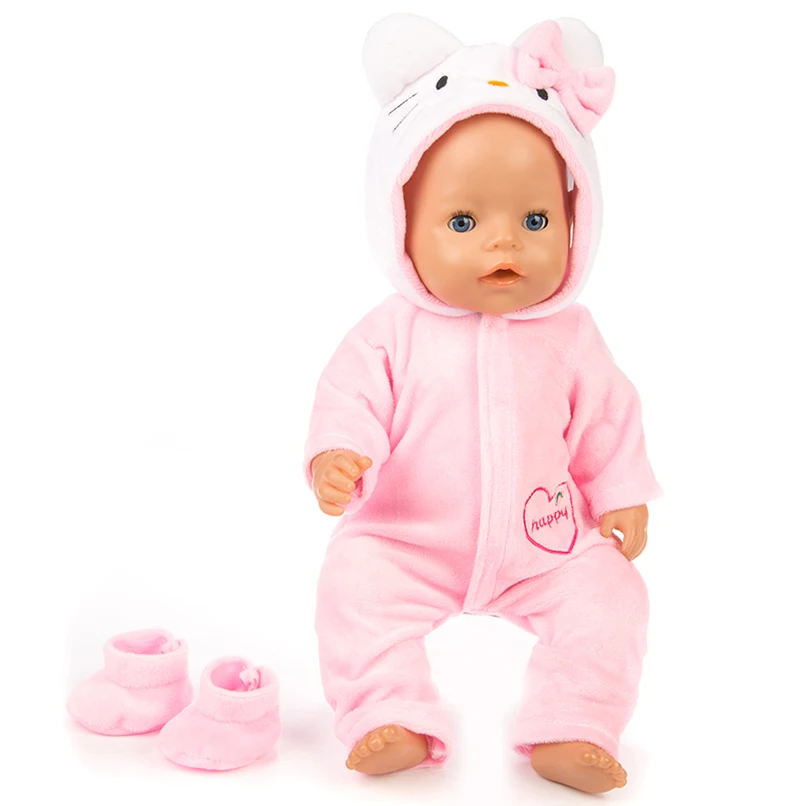 Born New Baby Doll Одежда Аксессуары подходит 18 дюймов 43 см Белый Единорог волосы с куклой девочки и мальчики одежда костюм для ребенка подарок - Цвет: Q-104