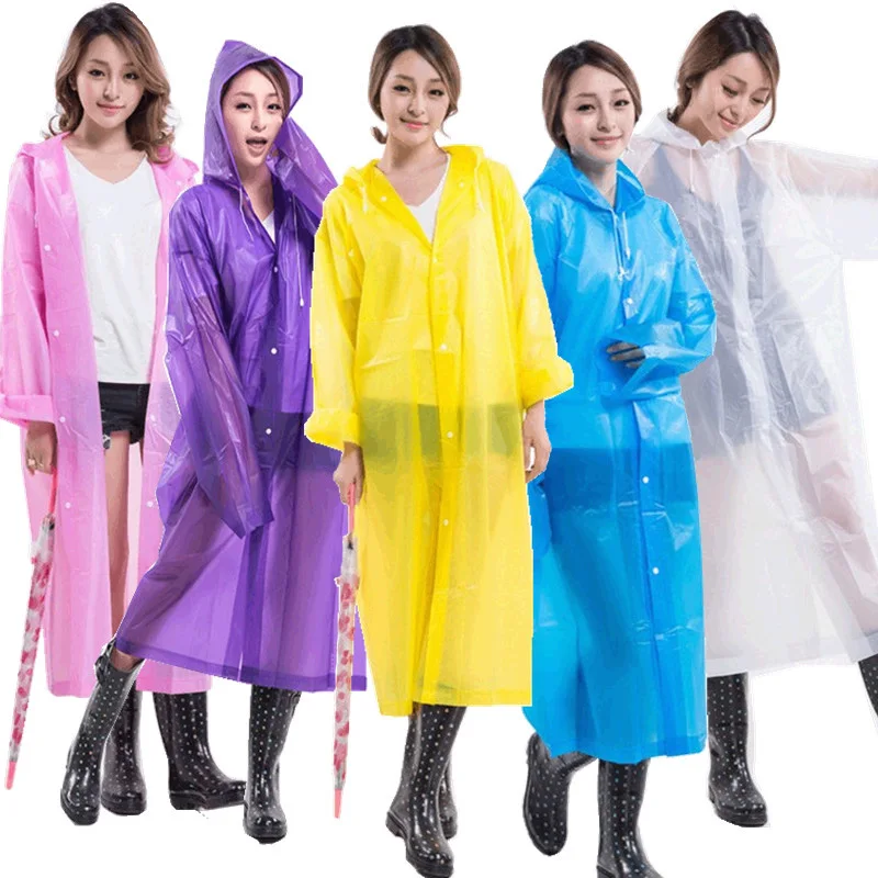 Неодноразовый уплотненный дождевик для взрослого женского Пончо Куртка Детский