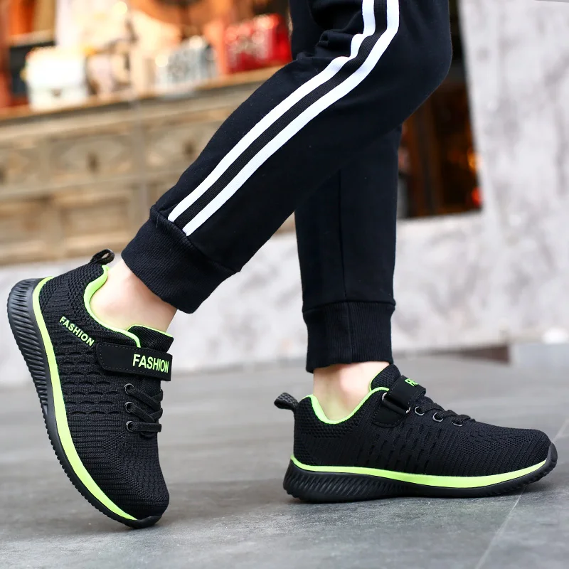 Fashion Black Kids Sneakers Breathable Running Shoes Boy Outdoor Comfort Casual Sports Shoes for Children Girls zapatillas niño