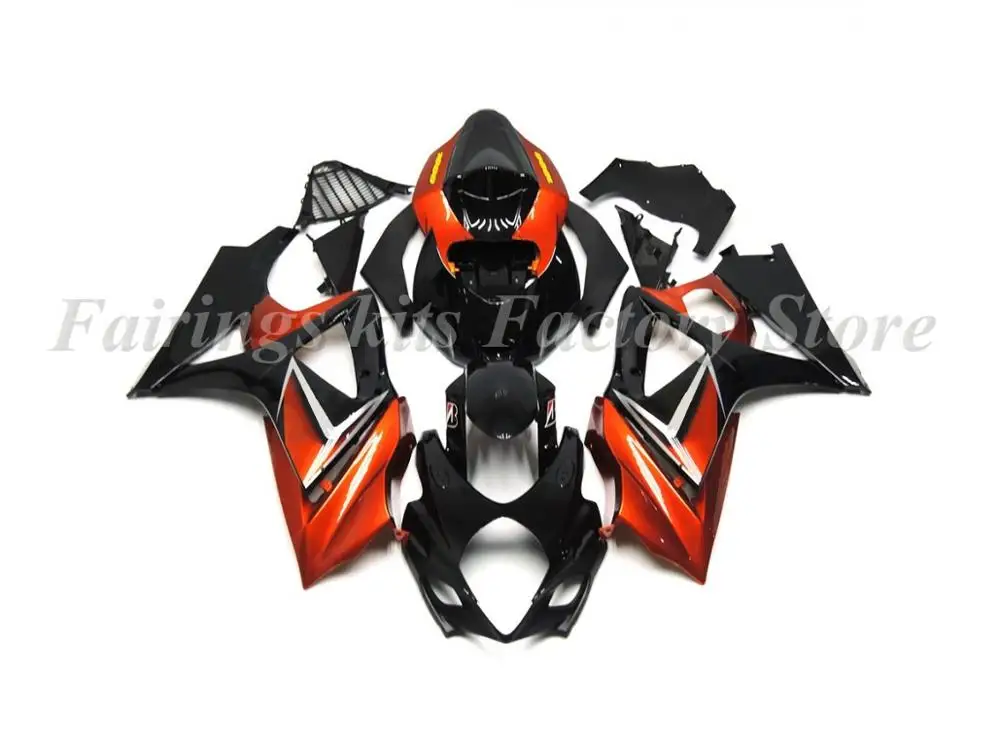 Billig Top Qualität Neue ABS Motorrad Verkleidung Kit Fit Für Suzuki GSX-R1000 K7 2007 2008 GSXR1000 Karosserie Set Benutzerdefinierte Orange Schwarz