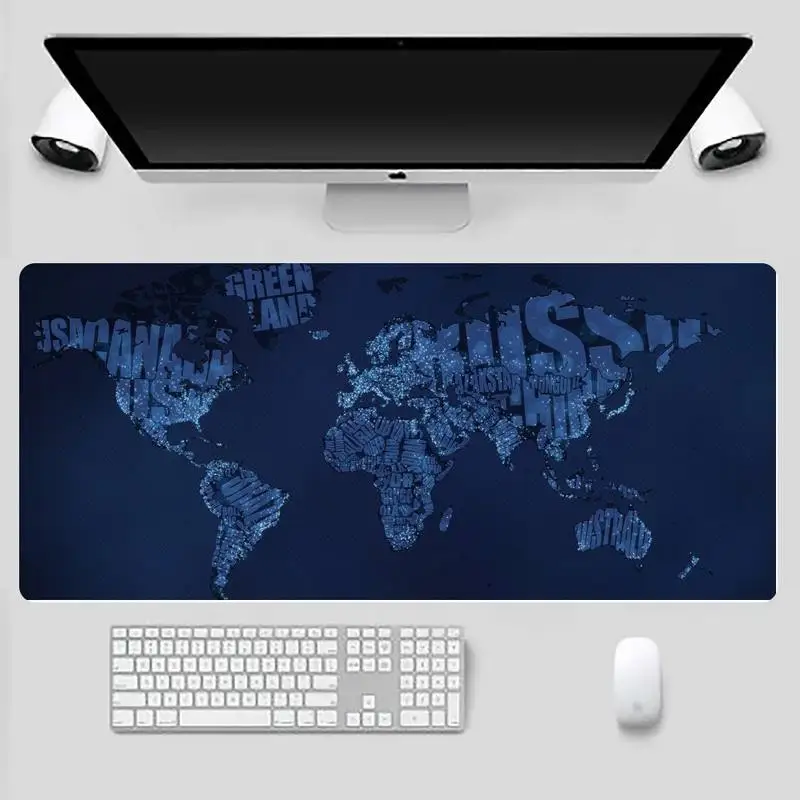 

World map Rubber Mouse Durable Desktop Mousepad Desk Table Protect Game Office Work Mouse Mat pad X XL Non-slip Laptop Cushion