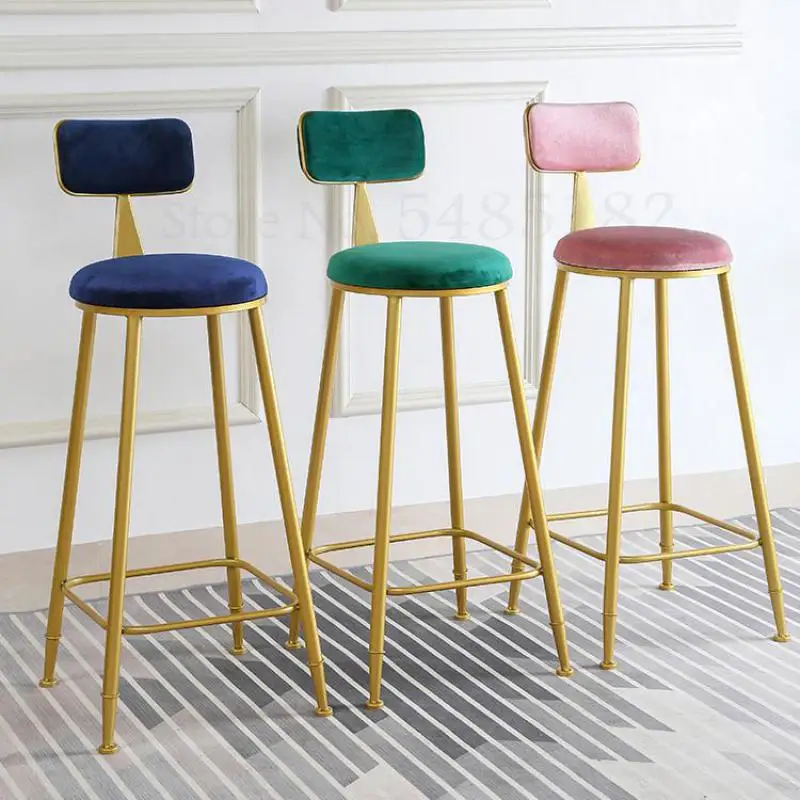 Современный простой железный барный стул креативный для отдыха семейная