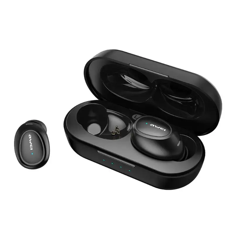 

AWEI T6 TWS V5.0 True Wireless In-Ear Bluetooth Earphone Mini HiFi Stereo Sports Earbuds Headset With Microphone Charging Box