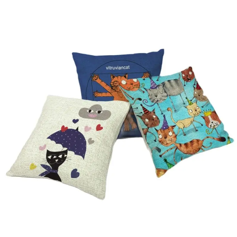 Чехлы для автомобиля магазин наволочка чехол Мультяшные цветные кошки домашний