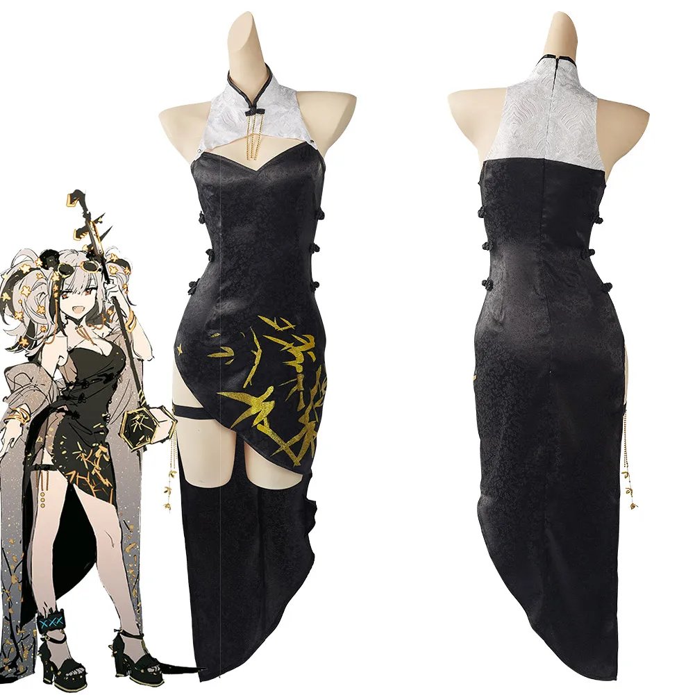 

Arknights Ambience Synesthesia FEatet Cosplay Costume Cheongsam Outfits Halloween Carnival Suit