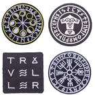 Вышитые нашивки Викинга, аппликации с помощью старинного текста, круглые кубические тканевые наклейки, фотоэлементы, сумки, железные нашивки