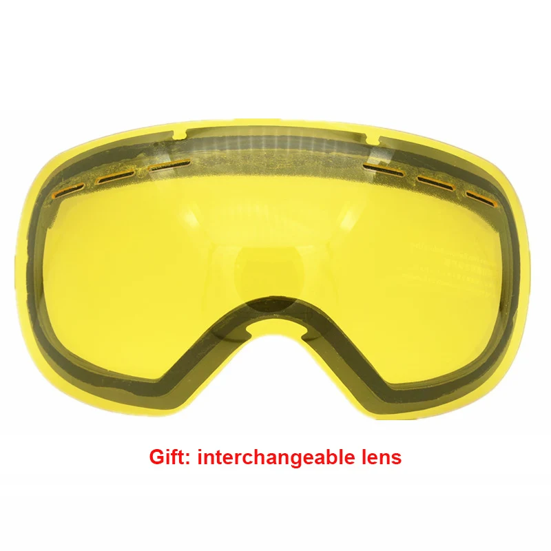 Мужские и женские лыжные очки с линзой ночного видения зимние UV400