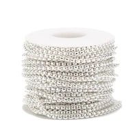 2 meters stainless steel 3mm width chains white cable link chain for diy necklace bracelet jewelry making findings top quality
