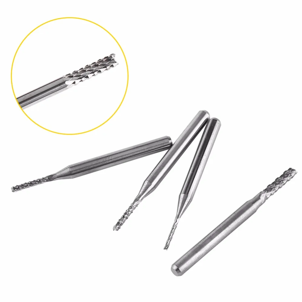 

10pcs Coat Carbide 0.6-2PCB Carbide Tools, CNC Cutting Bits, Milling Cutters Kit