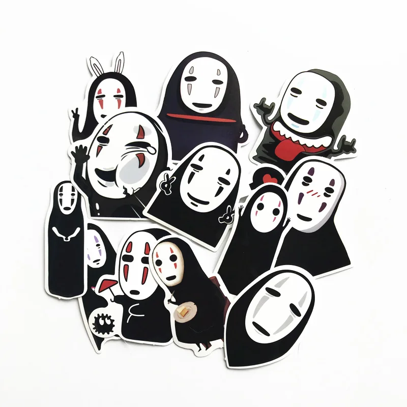 12 шт./компл. аниме Унесенные призраками Наклейки японские наклейки без лица