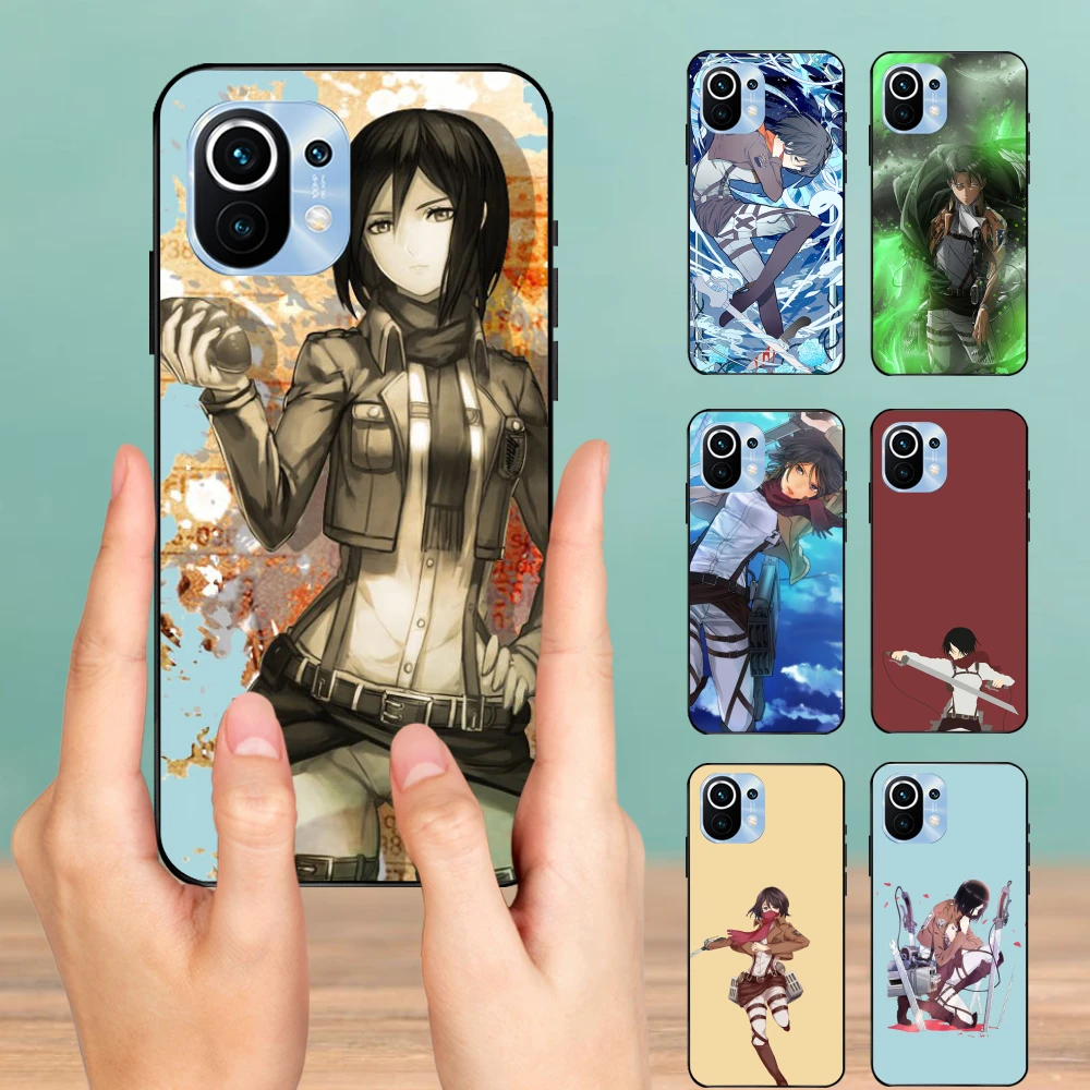 

Phone Mobile Case for Xiaomi Mi 10 11 Pro SE Ultra Youth 5G Cellphone Accessories Attack on Titan Mikasa Mobile Funda