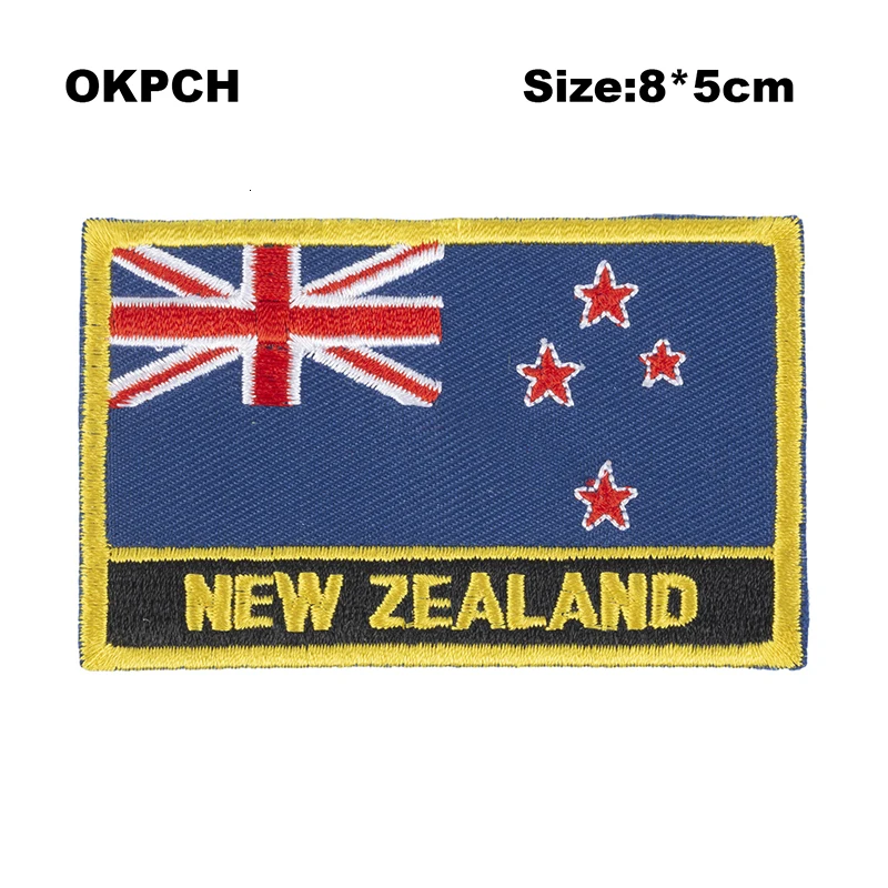 Нашивки с новозеландским флагом патчи вышивкой из ткани нашивки цветочным