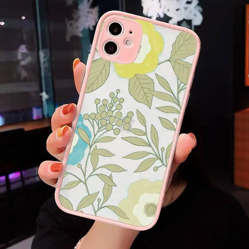 

Vintage painting pattern painting Phone Cases matte transparent For iphone 7 8 11 12 plus mini x xs xr pro max cover